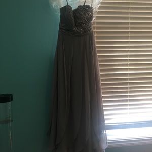 BEIGE / GREY LONG DRESS